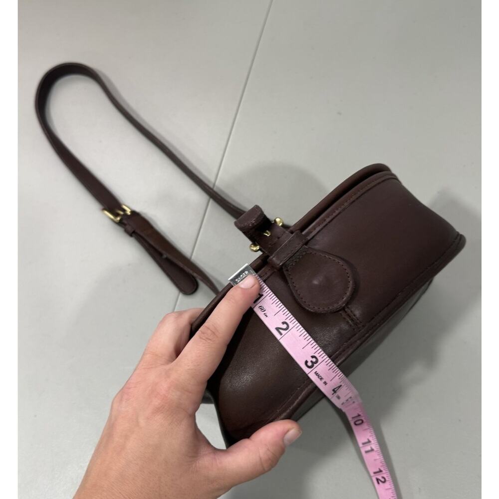 Vintage Rare Coach Dark Brown Leather Saddle Bag Classic Crossbody Bonnie Cashin - Picture 16 of 16
